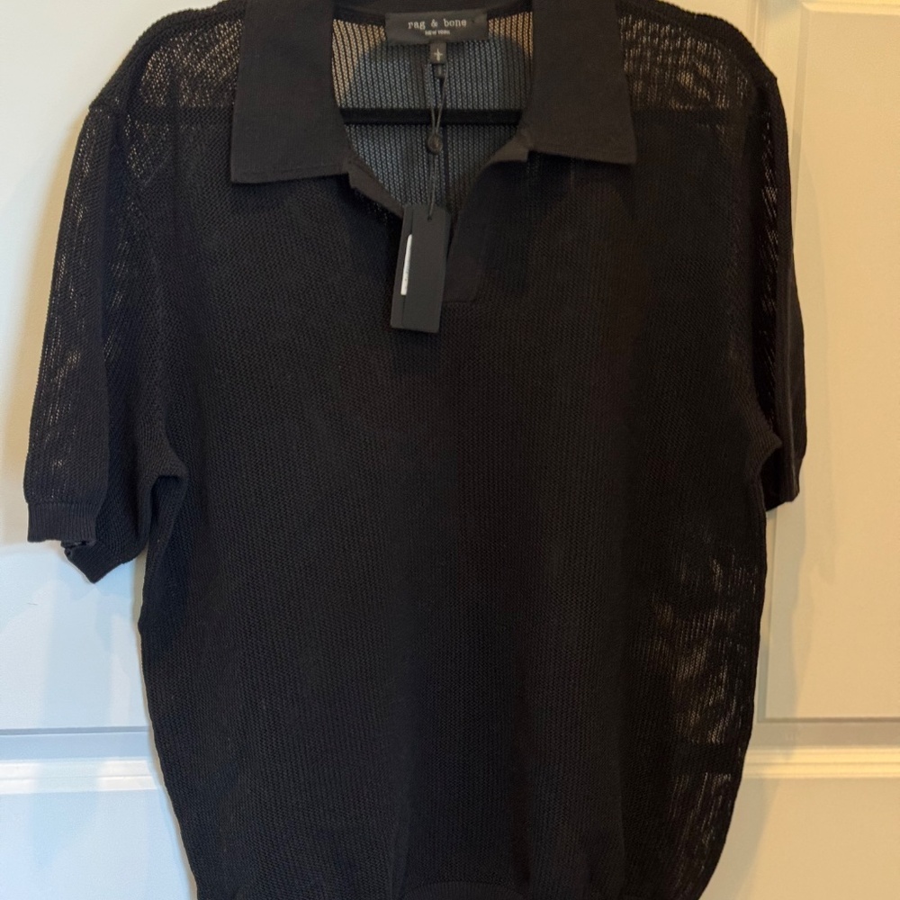NWT Rag and Bone Willy Mesh Polo - Picture 2 of 2